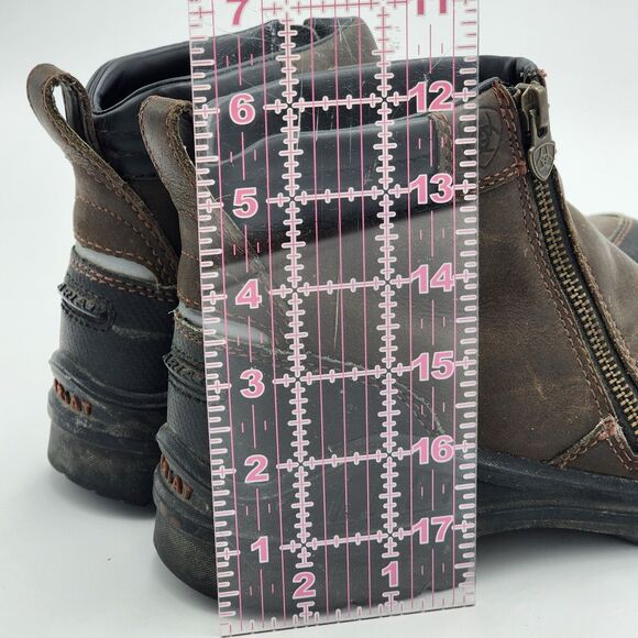 Ariat Barnyard Side Zip Brown Boots Women's Size 7 - Picture 9 of 9